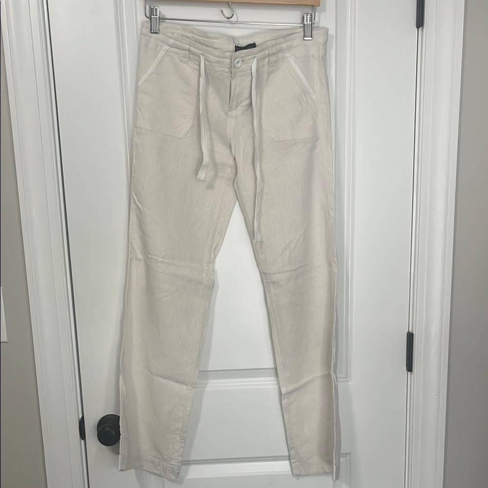 Off white linen pants